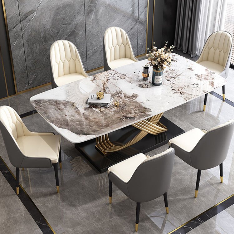modern marble dining room table chairs set of 4