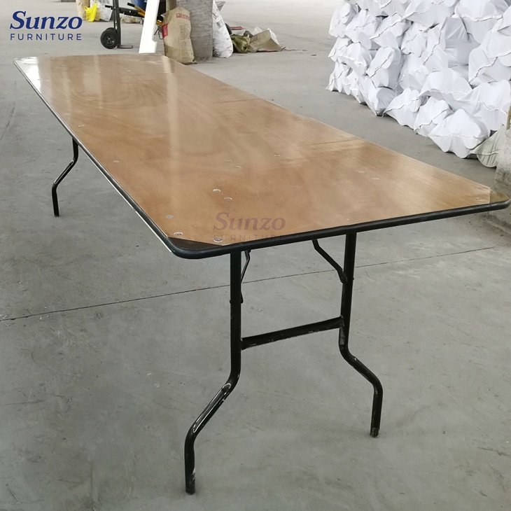 Modern unique rectangular shape wood dining table rectangular dining