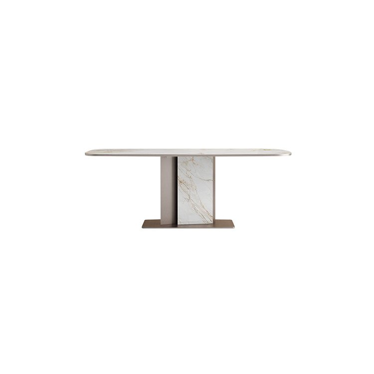 luxury white stone marble top complete dining table