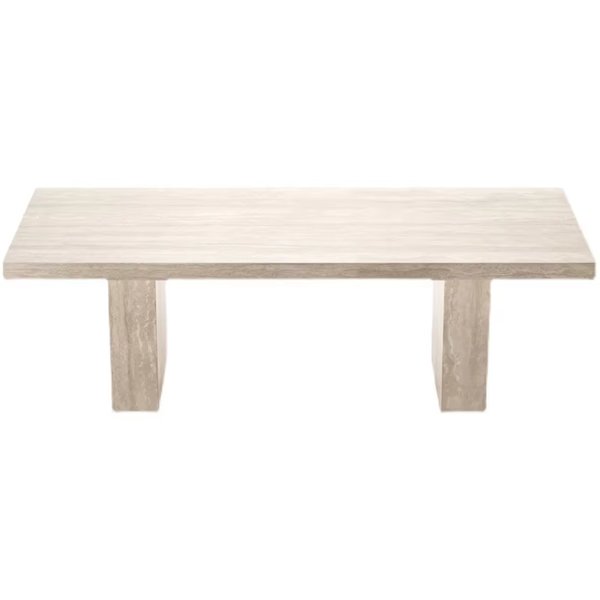 Luxury Table Dining Room Living Room Furniture Natural Travertine Travertine Rectangular Dining Table