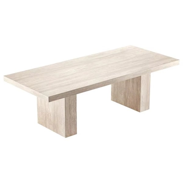 Luxury Table Dining Room Living Room Furniture Natural Travertine Travertine Rectangular Dining Table