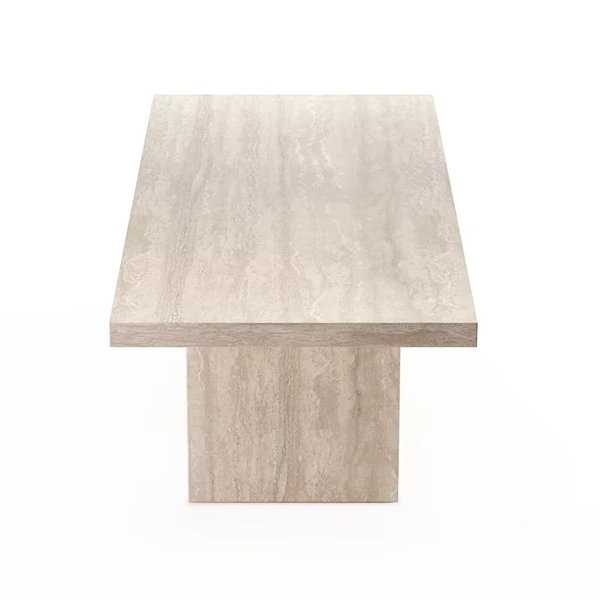 Luxury Table Dining Room Living Room Furniture Natural Travertine Travertine Rectangular Dining Table