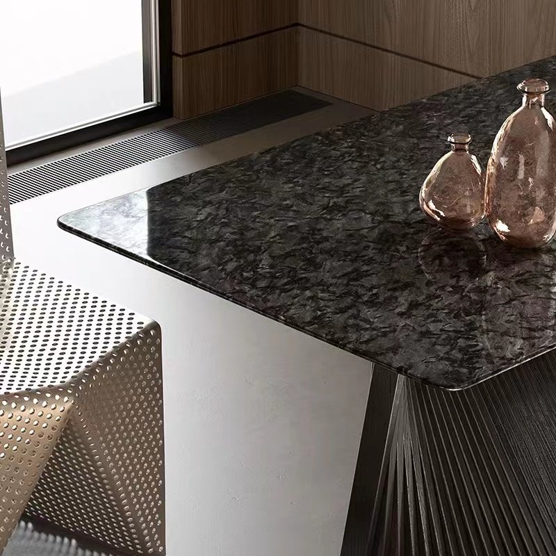 France Artistic Dining Table Set Wooden Meeting Room Wood marble Console Table marble luxury console dining table