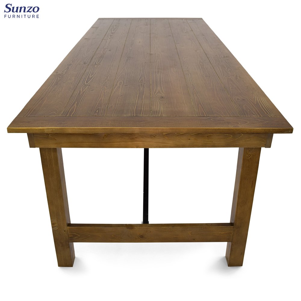 Rustic Folding Pine Wood Restaurant Party Tables and Chairs Farm Wedding Table for Events