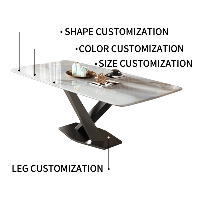 Foshan Factory Luxury Marble Dining Table Set Modern Round Dining Room Furniture For 6 Chairs Circular Dining Table Concrete