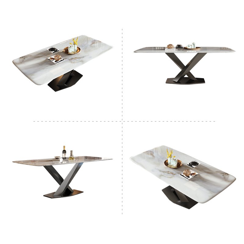 Foshan Factory Luxury Marble Dining Table Set Modern Round Dining Room Furniture For 6 Chairs Circular Dining Table Concrete