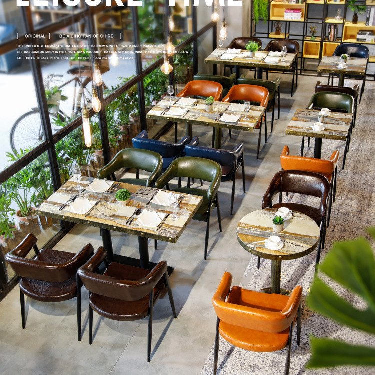 wooden table and chair combination Square wood restaurant dining tables DT140