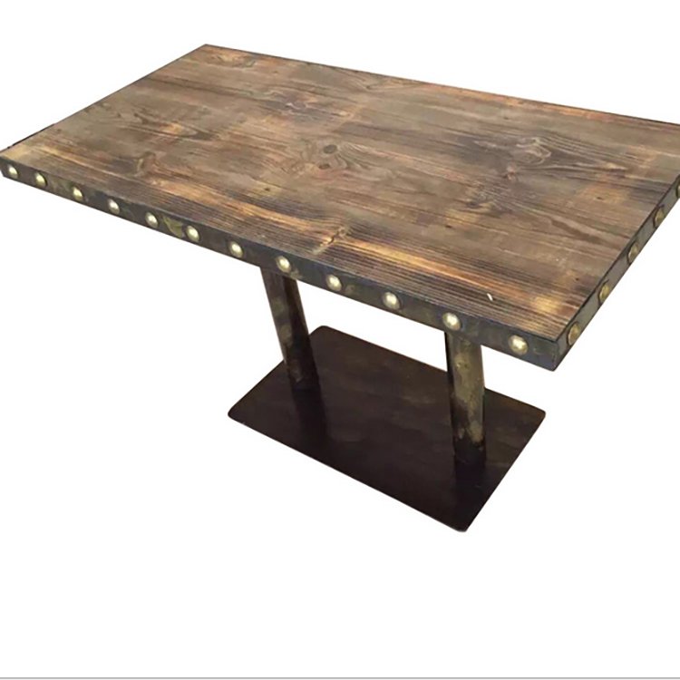 wooden table and chair combination Square wood restaurant dining tables DT140