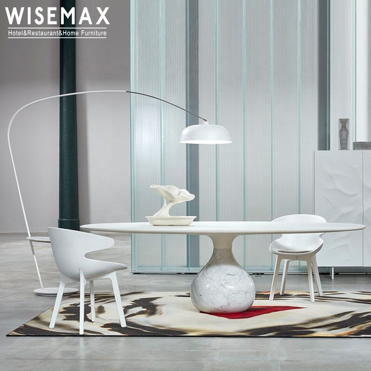 WISEMAX FURNITURE Italian round marble dining table dining room sets 6 chairs luxury marble table dining furniture