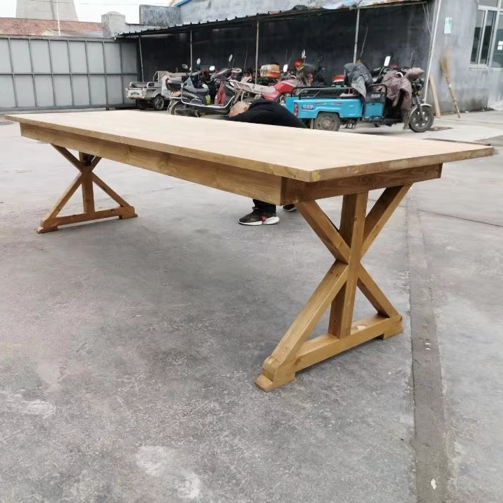 Direct factory wholesale price event rental farm table for banquet dining