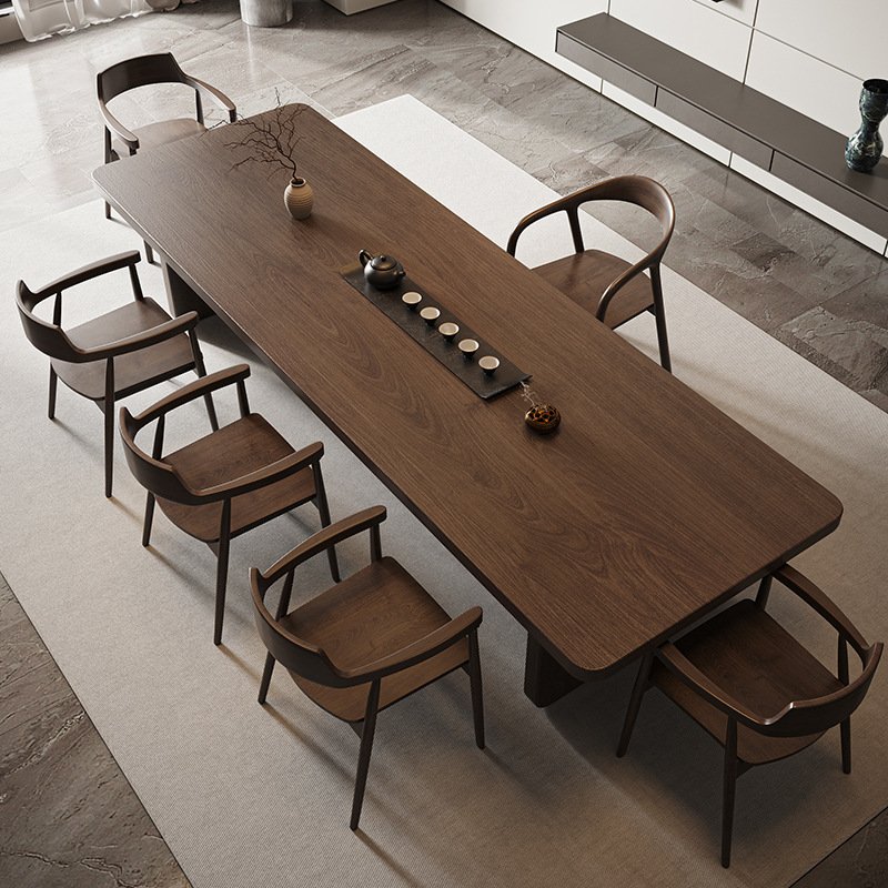 Handmade Handicraft Dining Room Furniture Dining Table Wooden Indian Solid Striped Top 8 Seater Wood