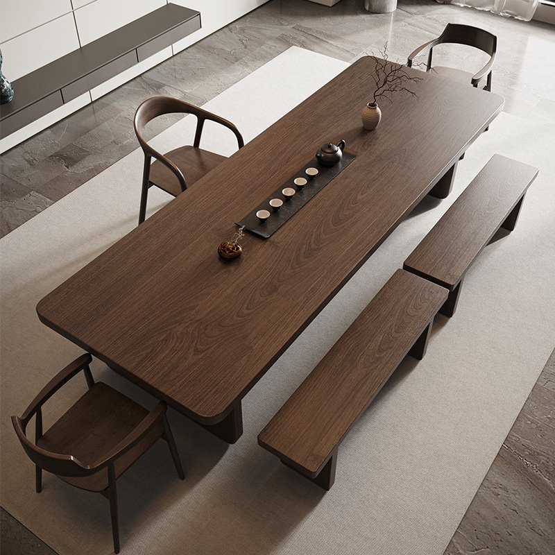 Handmade Handicraft Dining Room Furniture Dining Table Wooden Indian Solid Striped Top 8 Seater Wood