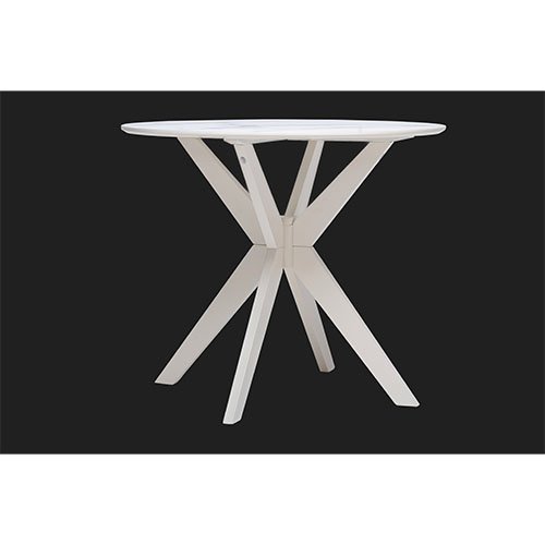 Factory Wholesales Modern Duncan round Table Faux Marble Dining Room Furniture Set Made of Oak