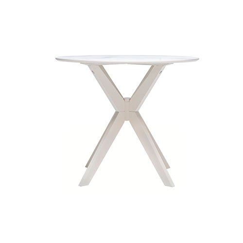 Factory Wholesales Modern Duncan round Table Faux Marble Dining Room Furniture Set Made of Oak