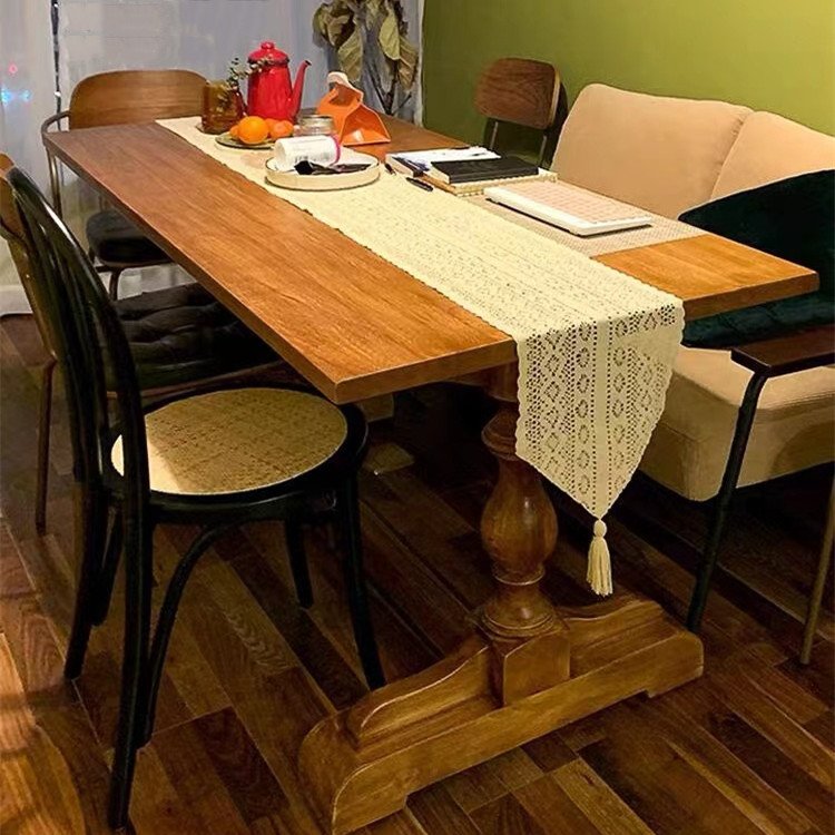 Modern style hotel outdoor furniture fancy event royal wood restaurant dining wedding table