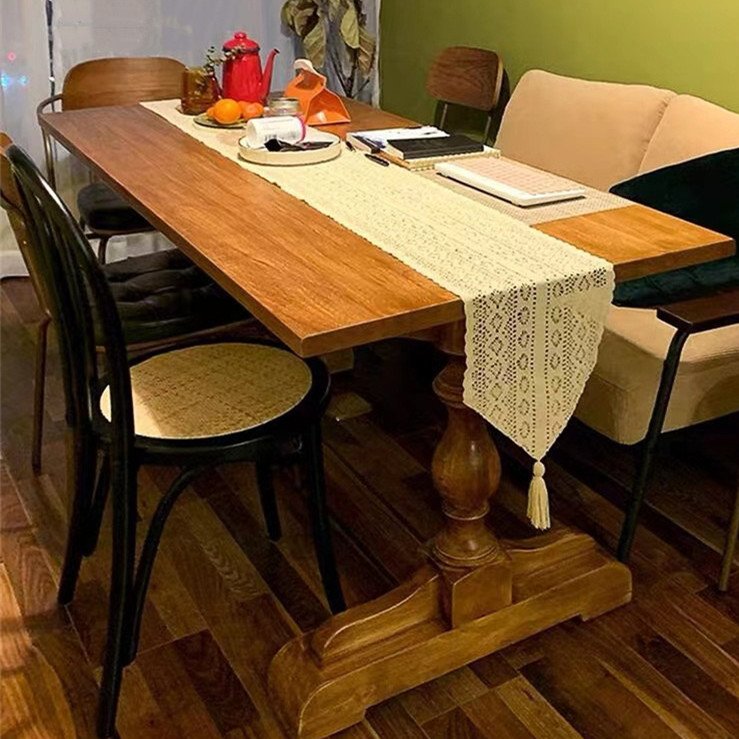 Modern style hotel outdoor furniture fancy event royal wood restaurant dining wedding table