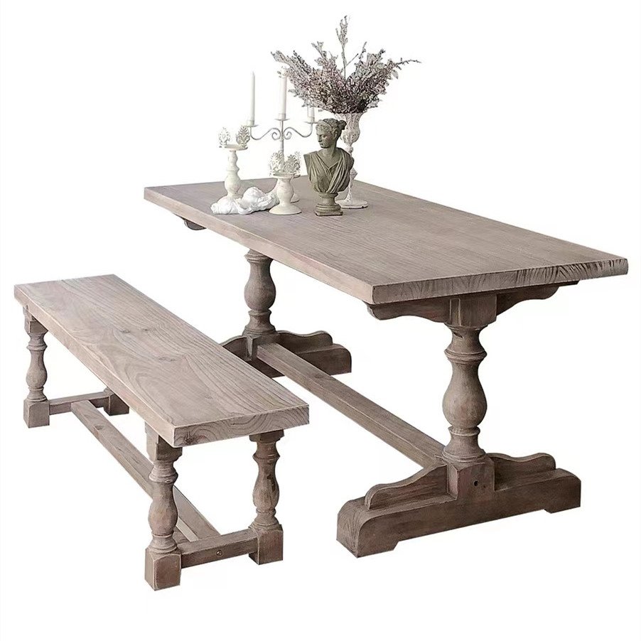 Modern style hotel outdoor furniture fancy event royal wood restaurant dining wedding table