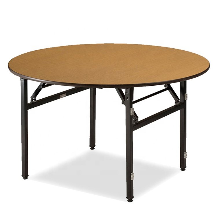 Wholesale 5 Years Warranty High Quality Banquet Use Plywood Luxury Foldable Hotel Table For Sale