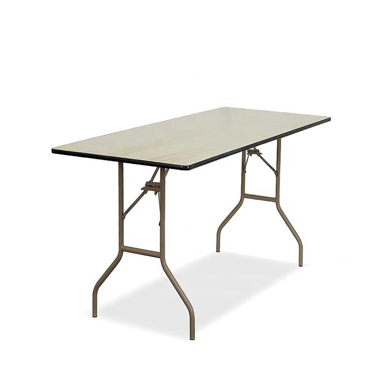 Wholesale 5 Years Warranty High Quality Banquet Use Plywood Luxury Foldable Hotel Table For Sale