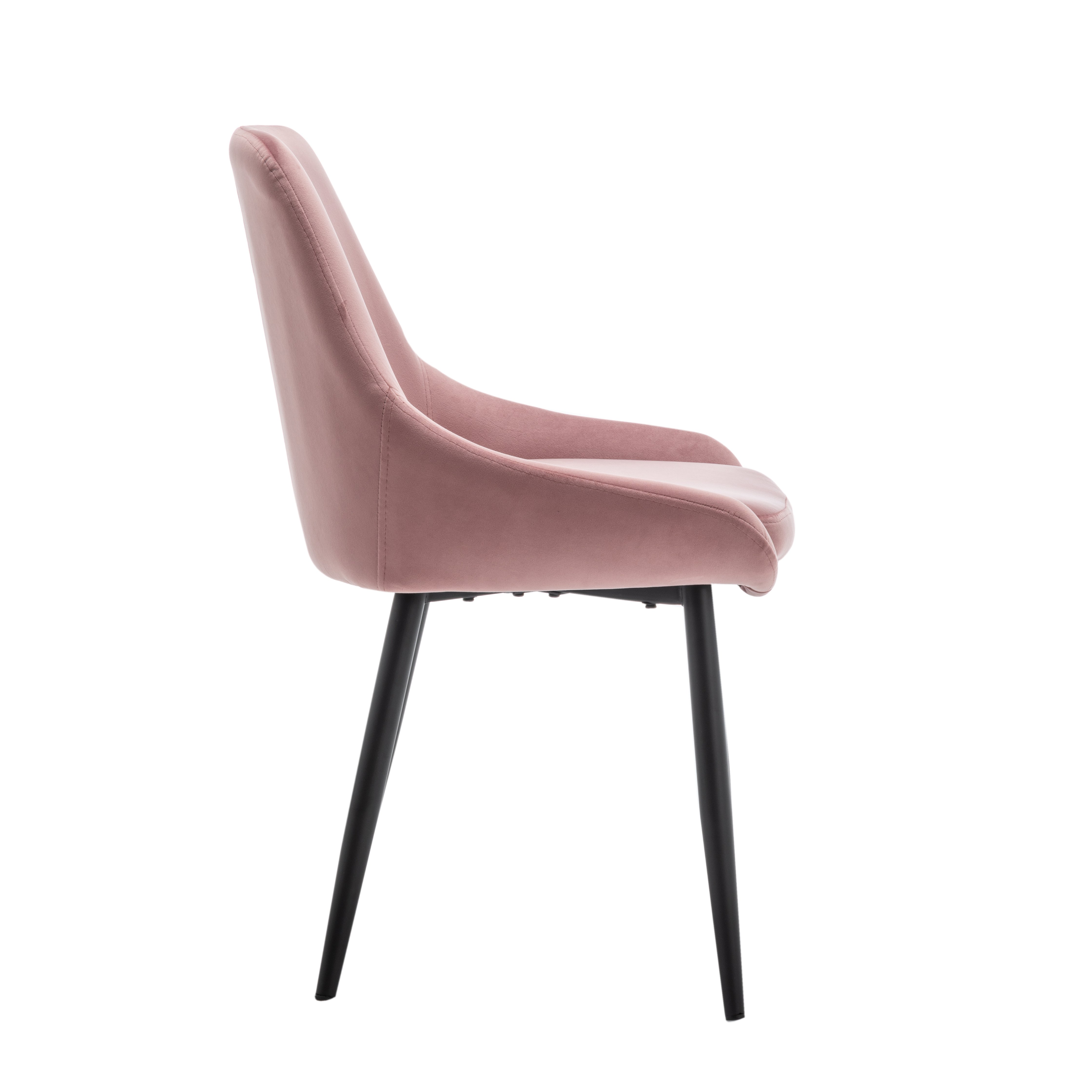 High Back Fabric Furniture Dining Chair Beige White Brown Pink Grey Gold Black Stainless Steel Metal