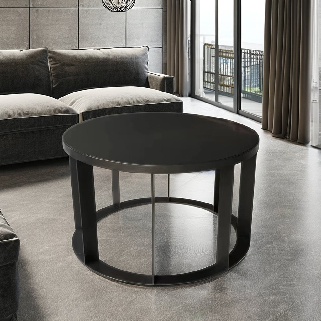 Luxury Coffee Table Living Room Black Stainless Steel Coffee Table for Living Room Center