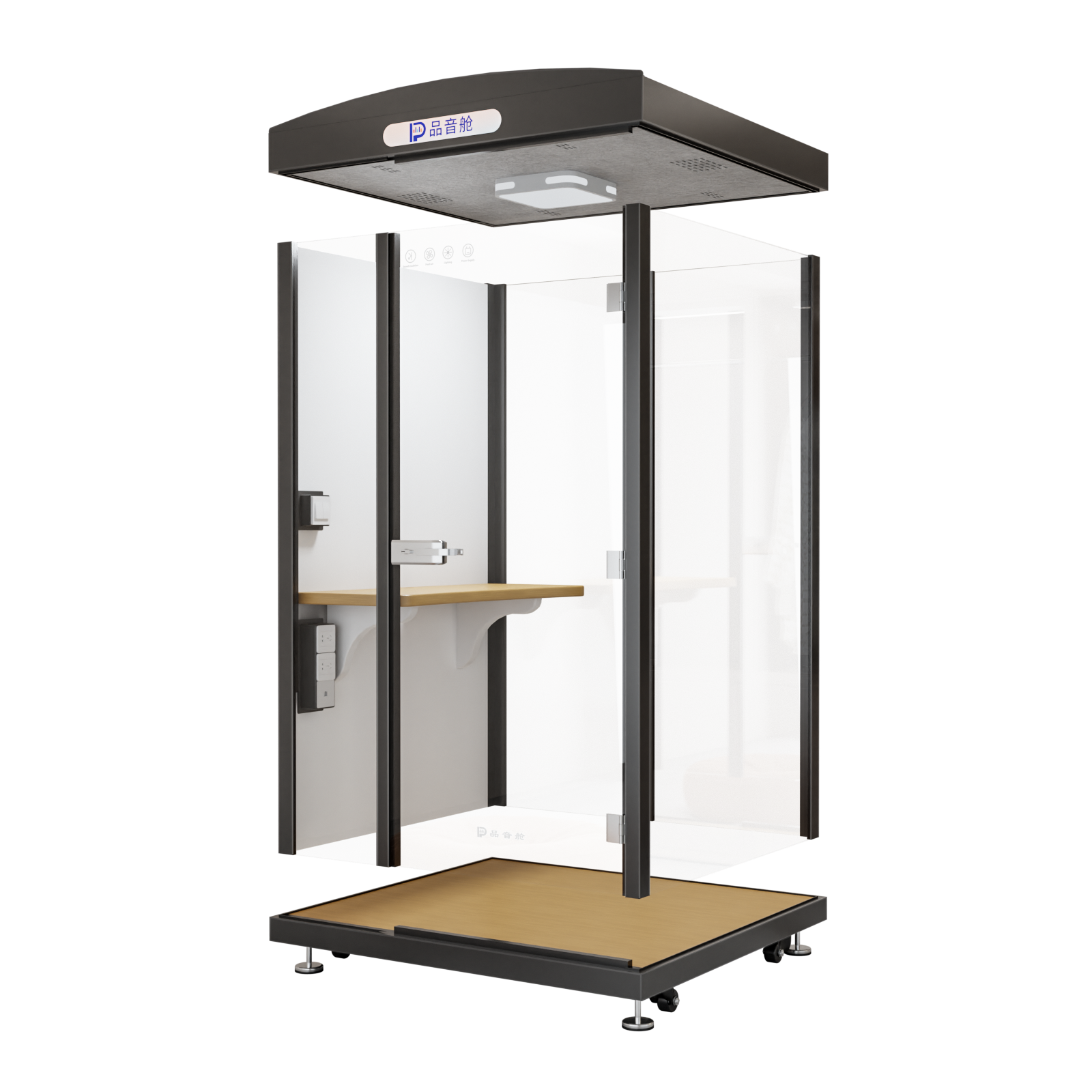 Simple movable soundproof cabin personal office soundproof room office partition with sofa table and chairs