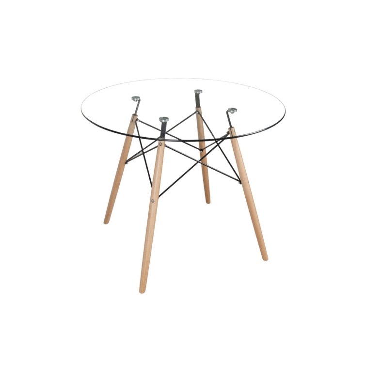 Modern Industrial Round Restaurant Kitchen Table Mesa De Jantar Hotel Multifunctional Glass Italian Indoor Dining Room Table