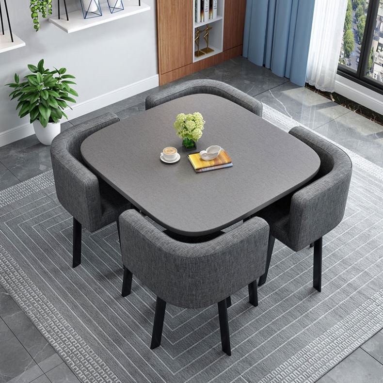 Modern Luxury Wood Kitchen Restaurant Tables And Chair s Room Furniture Small Round Marble Wooden Dining Table 4 Chairs