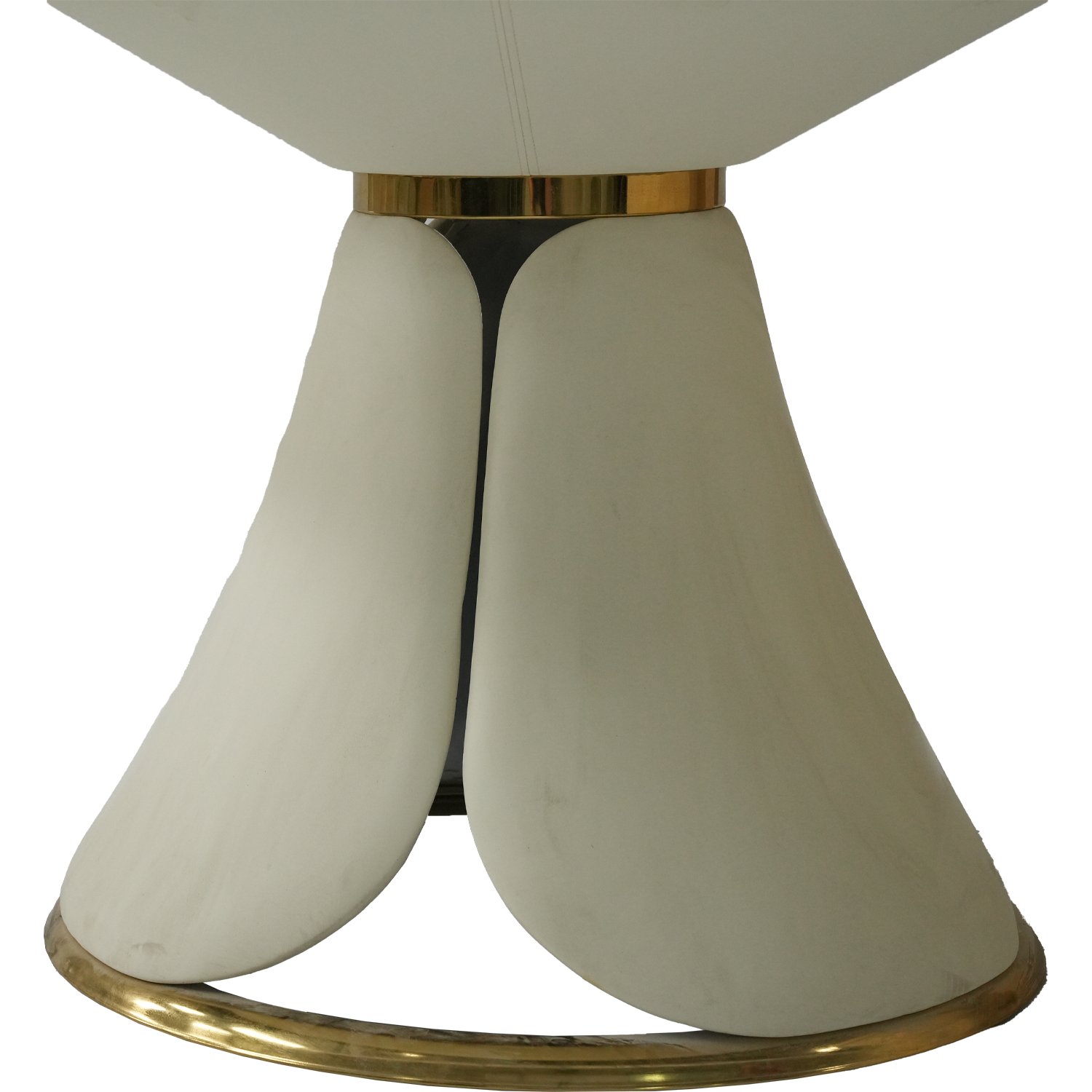 Household modern precision machining simple white circular marble dining table