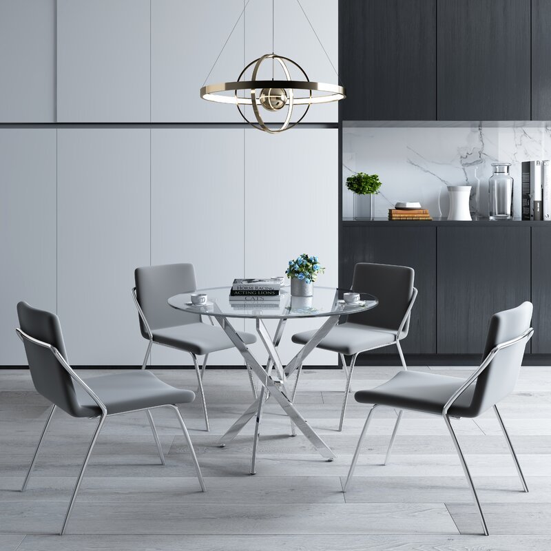 Best Selling Modern Luxury Tempered Glass Dining Table Dining Room Furniture Furniture Round Dining Table