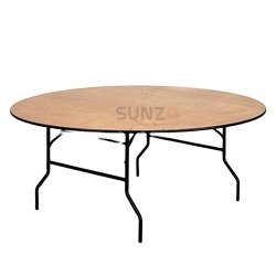 Sunzo Furniture Wholesale Restaurant Wedding Round Dining Banquet Folding Table