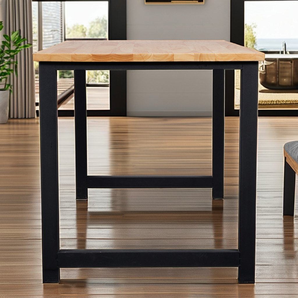 Best New Simple dining table With Solid Wood lift tables and metal crafts Legs outdoor tables dining room sets For living room