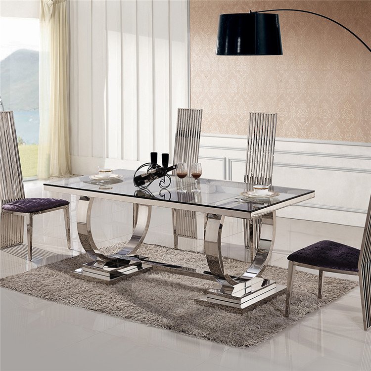 New Arrival Customized Rectangular Luxury Dining Room Furniture Dining Table Set