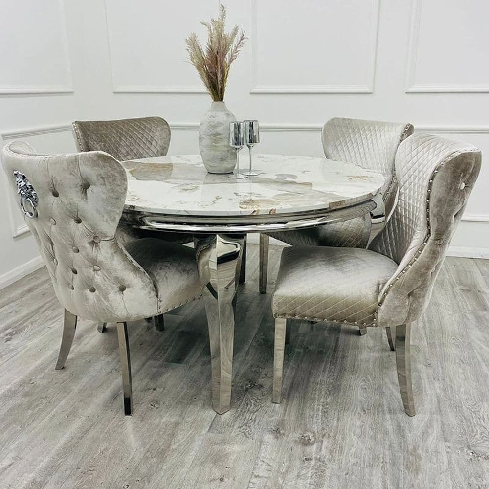 Luxury shop furniture cheap modern dining table set 4 chairs marble dining table round dining table