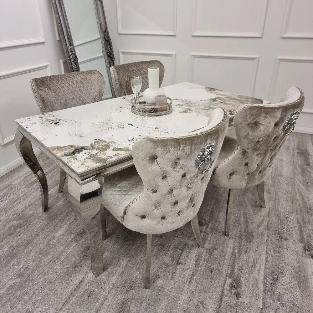 Luxury shop furniture cheap modern dining table set 4 chairs marble dining table round dining table