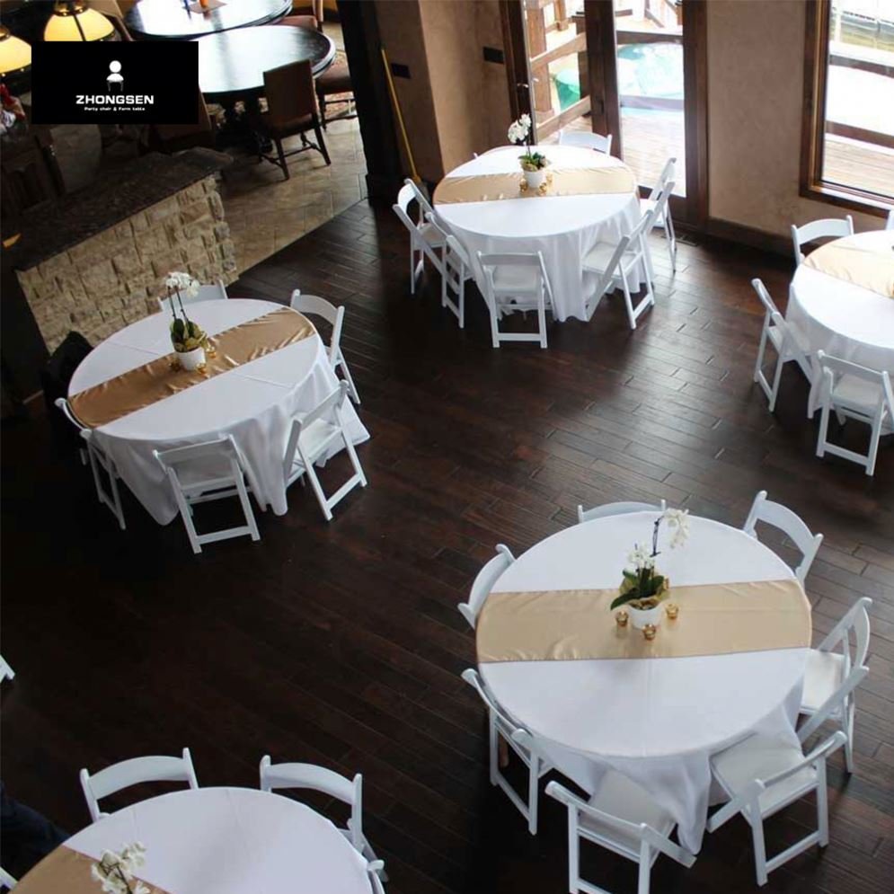 High Quality Best Sale Wooden Extension Modern Elm Oak Beech Plywood Banquet Folding Round Dining Table