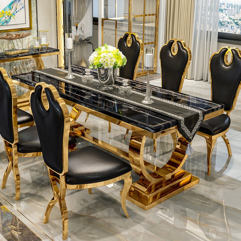 Dining room furniture wedding dinning table modern marble dining table set luxury hotel restaurant dining tables