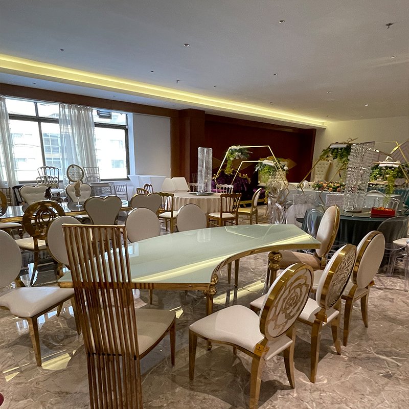 Dining room furniture wedding dinning table modern marble dining table set luxury hotel restaurant dining tables