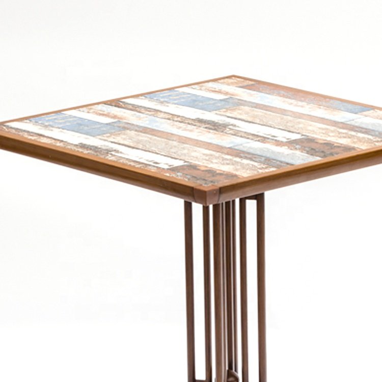 Customized Modern Furniture square ceramic leisure dining tables for coffee shop restaurants