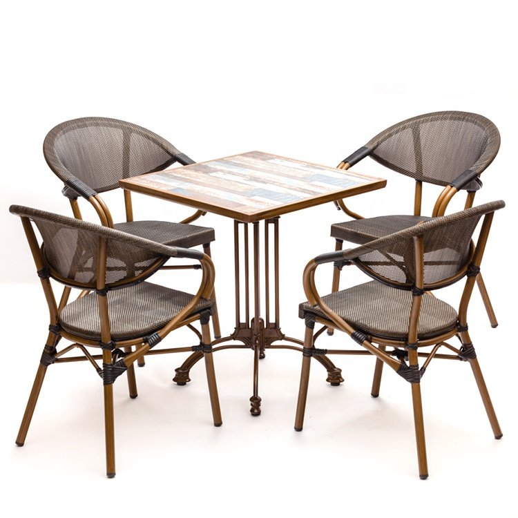 Customized Modern Furniture square ceramic leisure dining tables for coffee shop restaurants