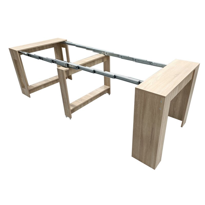 modern design space saving wooden extendable dining table