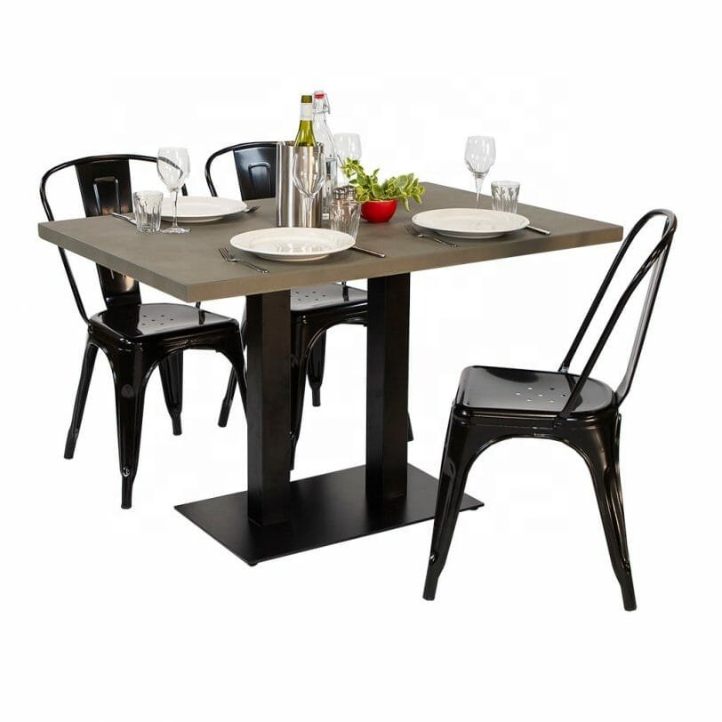 Best quality multi person hotel dining table set rectangle dining table with rotating plate for weddings and banquets