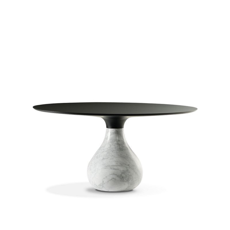 FUWOS dining table high-grade natural marble table home villa restaurant light luxury designer water drop round dining table