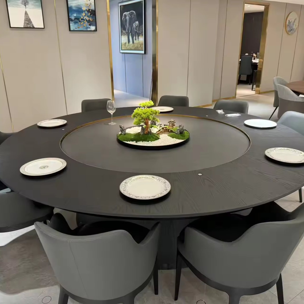 Star hotel fashion electric dining table