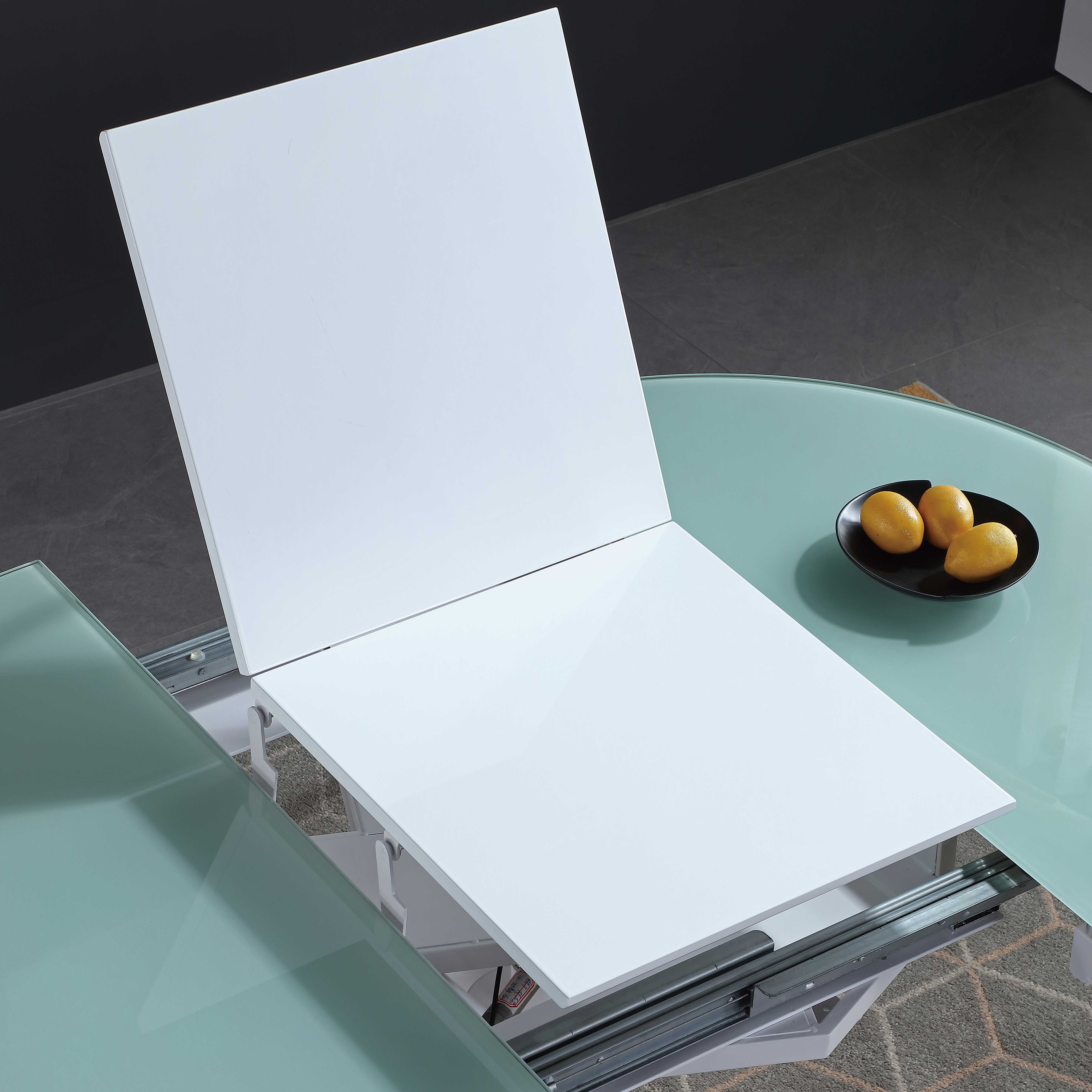 Modern Style Extendable Lifting Ceramic round Dining Table Versatile Steel Furniture for Home Office or Bedroom