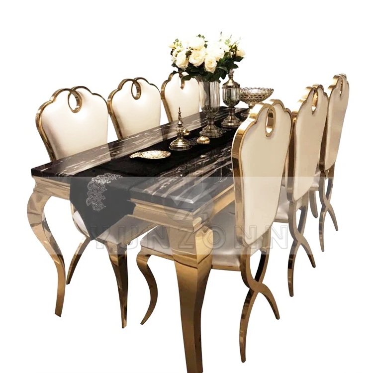 Modern Classic Tempered Glass Top Dining Table Durable Stainless Steel Frame Cost-Effective Home Living Room Outdoor Hotel Use