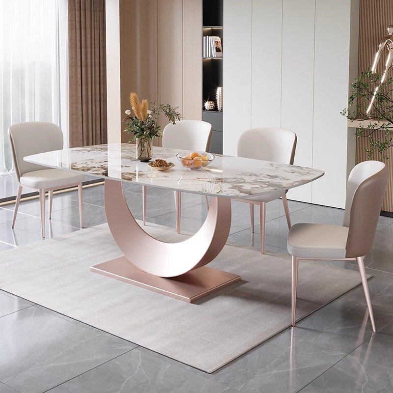 CZ-06 Rock table light luxury household small dining table and chair combination table bright rectangular