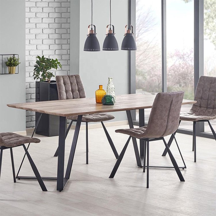 living room italian furniture modern european style nordic wooden oak round wood dining table