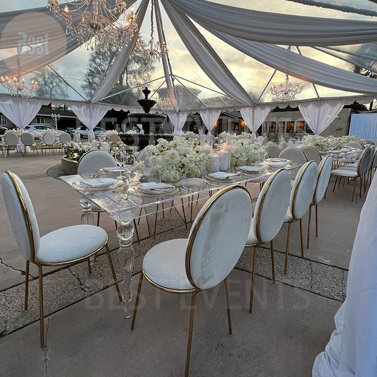 New Design Modern Rectangular Transparent Acrylic Table For Wedding