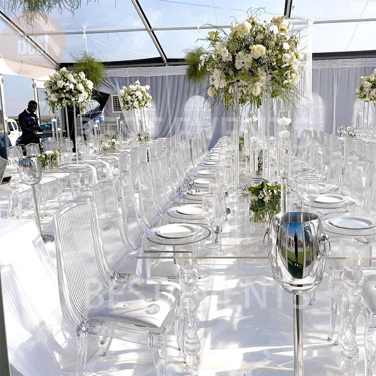 New Design Modern Rectangular Transparent Acrylic Table For Wedding